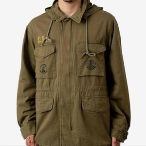Huf X Woodstock Objector M65 Military Green Olive Field Jacket S